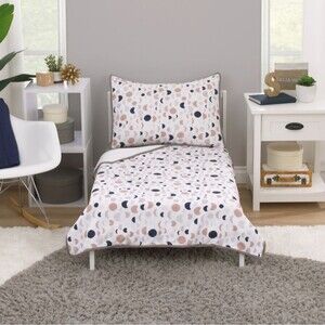 NEW! - Parents Choice Moon 3-Piece Toddler Blanket Bed Set, Reversible